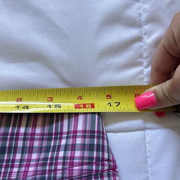 Annika Cutter & Buck Womens 8 Pink Plaid Golf Tennis Skort Skirt Shorts Stretch - Picture 2 of 10